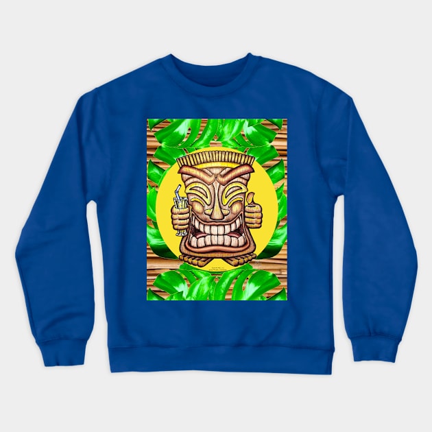 Happy Tiki #1 Crewneck Sweatshirt by EssexArt_ABC